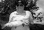 Man with Delaware River trout